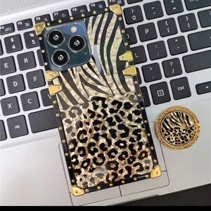 Luxury Animal Print Phone Case with Ring Holder